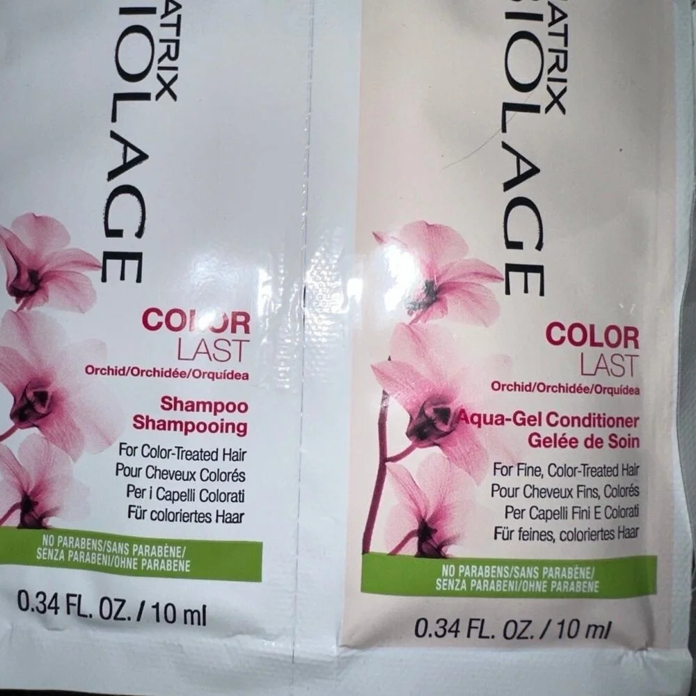 Matrix biolage Color Last Aqua Gel shampoo Conditioner‎ travel sample hair care
